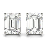1 ctw Emerald Cut Lab Grown Diamond Stud Earrings  white gold